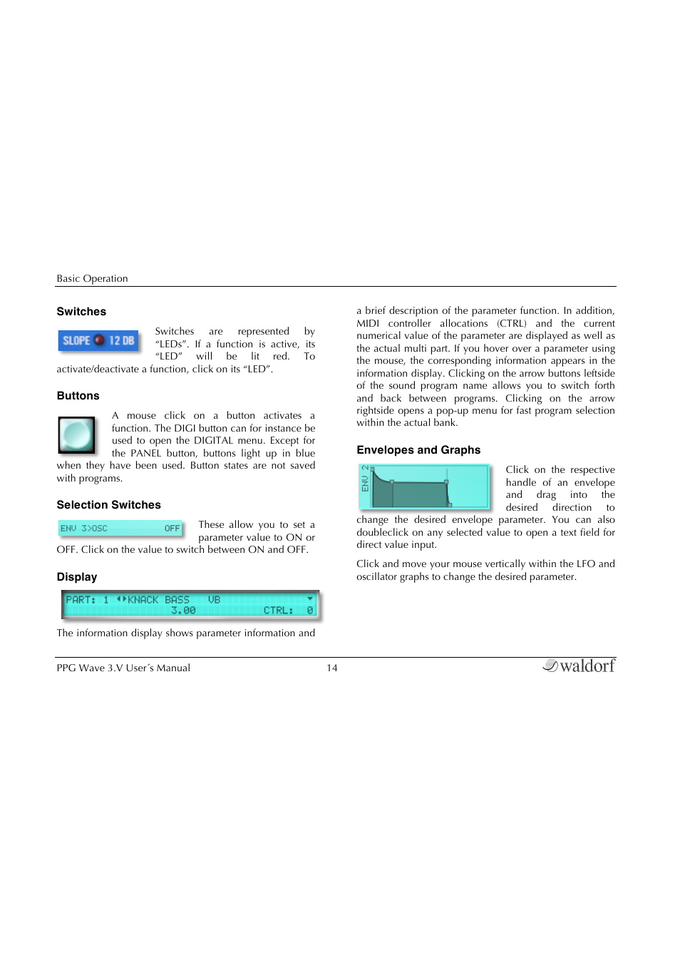 Waldorf Wave 3.v User Manual | Page 14 / 82