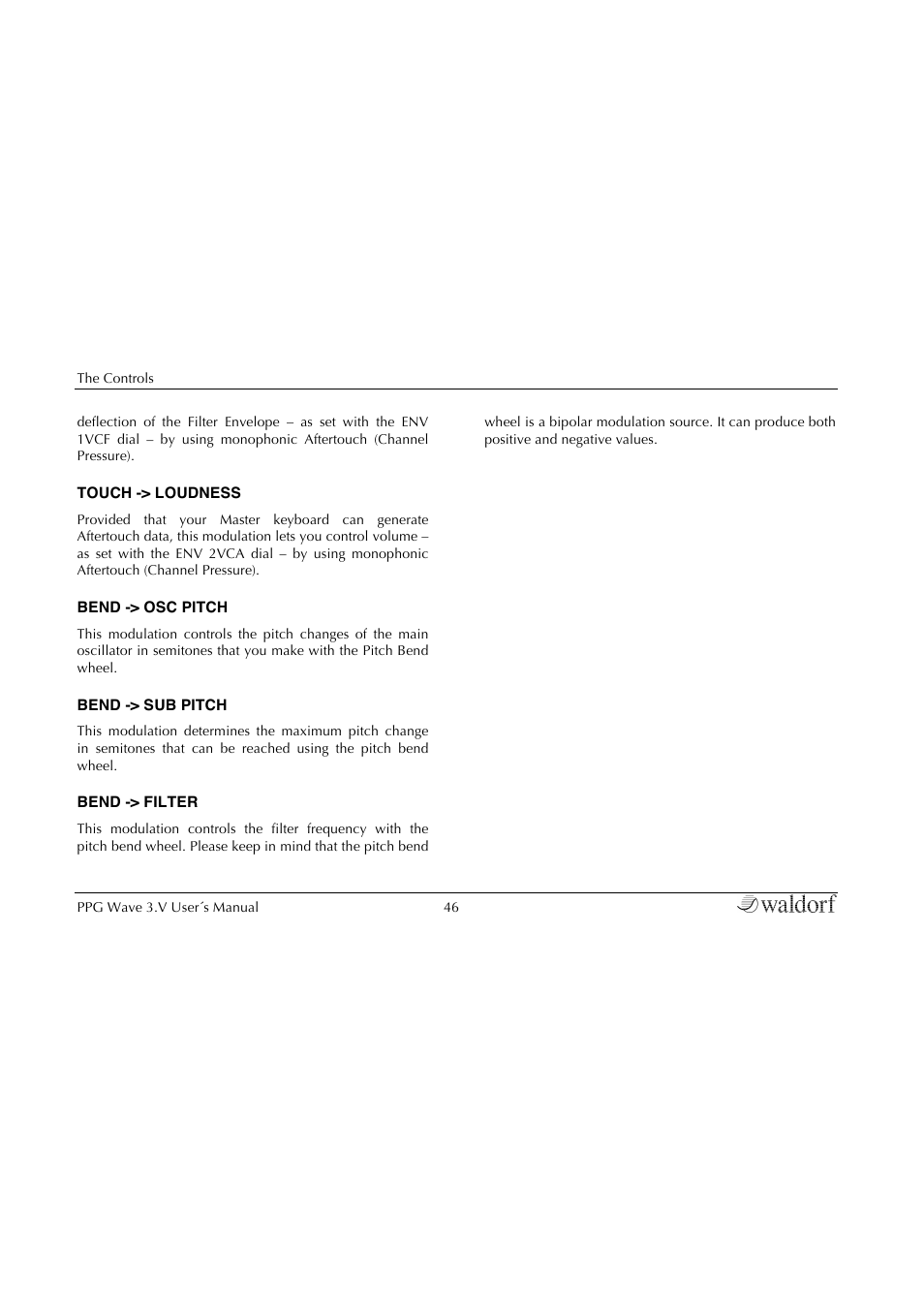 Waldorf Wave 3.v User Manual | Page 46 / 82