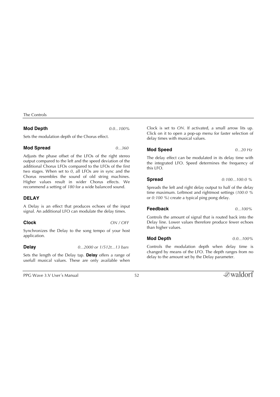 Waldorf Wave 3.v User Manual | Page 52 / 82