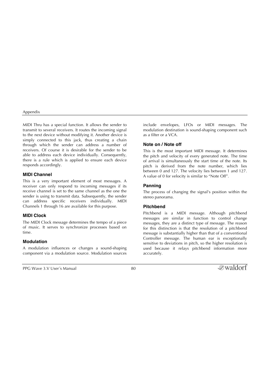 Waldorf Wave 3.v User Manual | Page 80 / 82