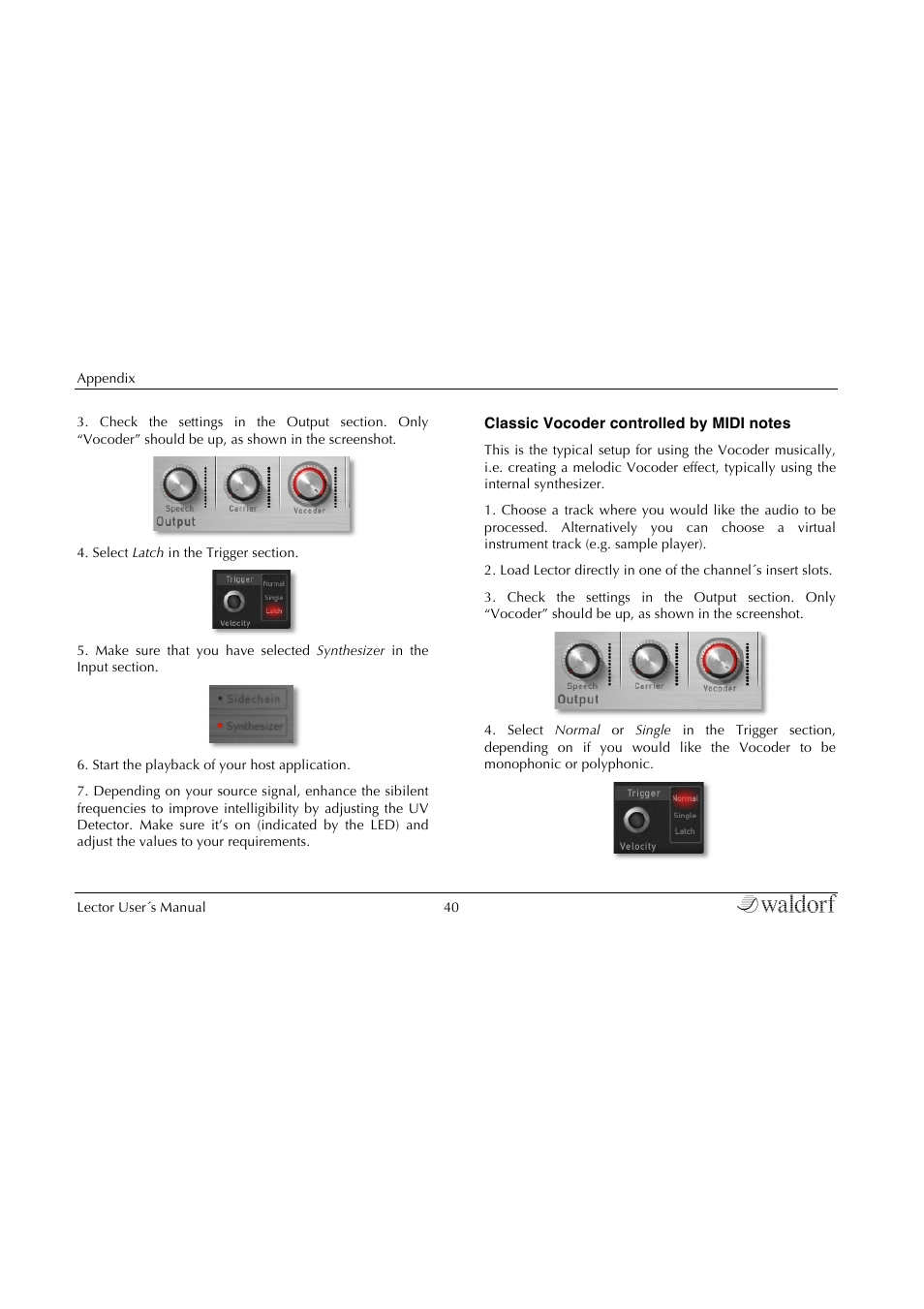 Waldorf Lector User Manual | Page 40 / 48