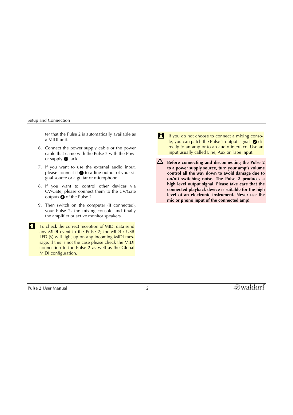 Waldorf Pulse 2 User Manual | Page 12 / 73
