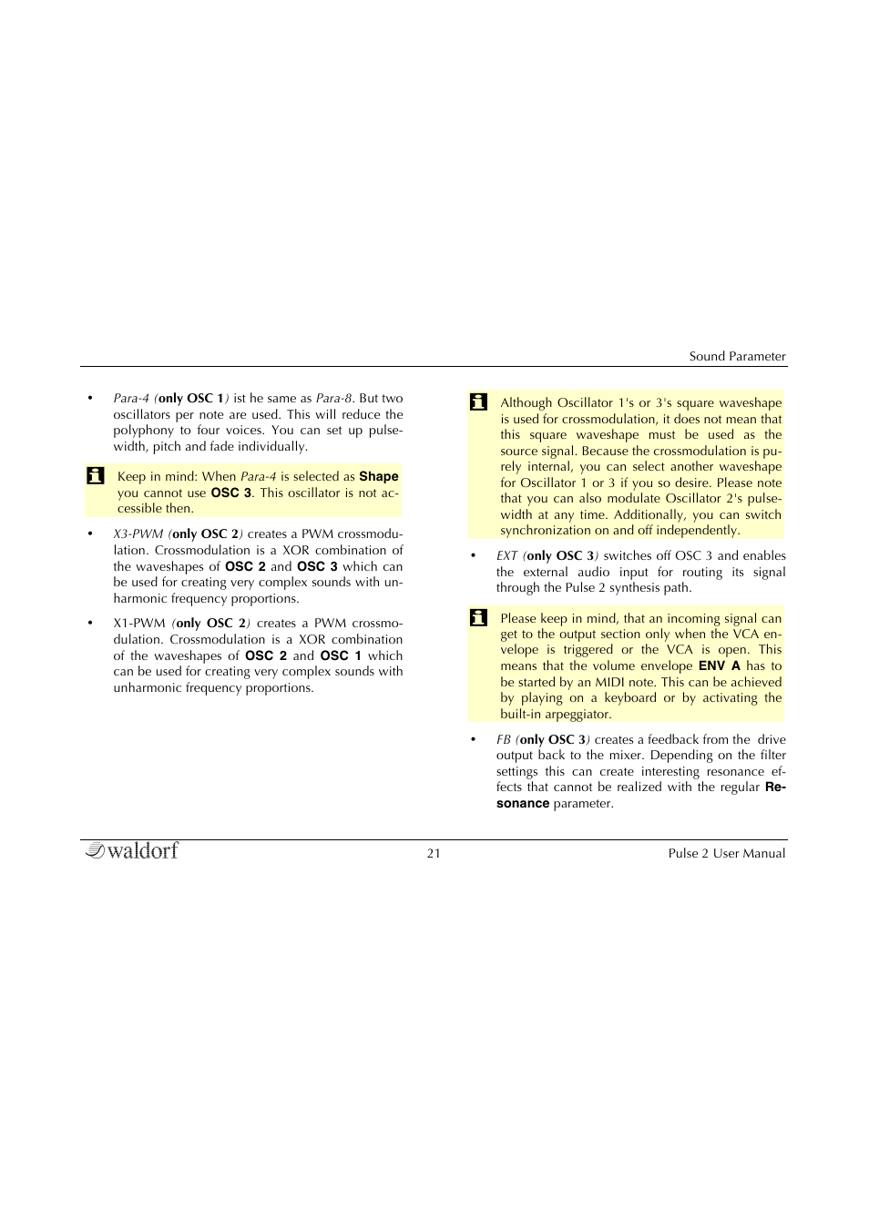 Waldorf Pulse 2 User Manual | Page 21 / 73