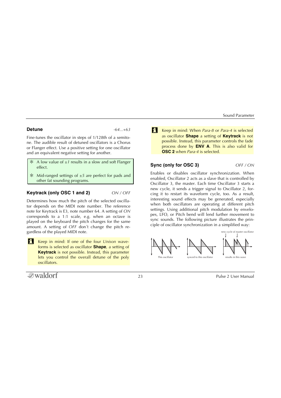 Waldorf Pulse 2 User Manual | Page 23 / 73