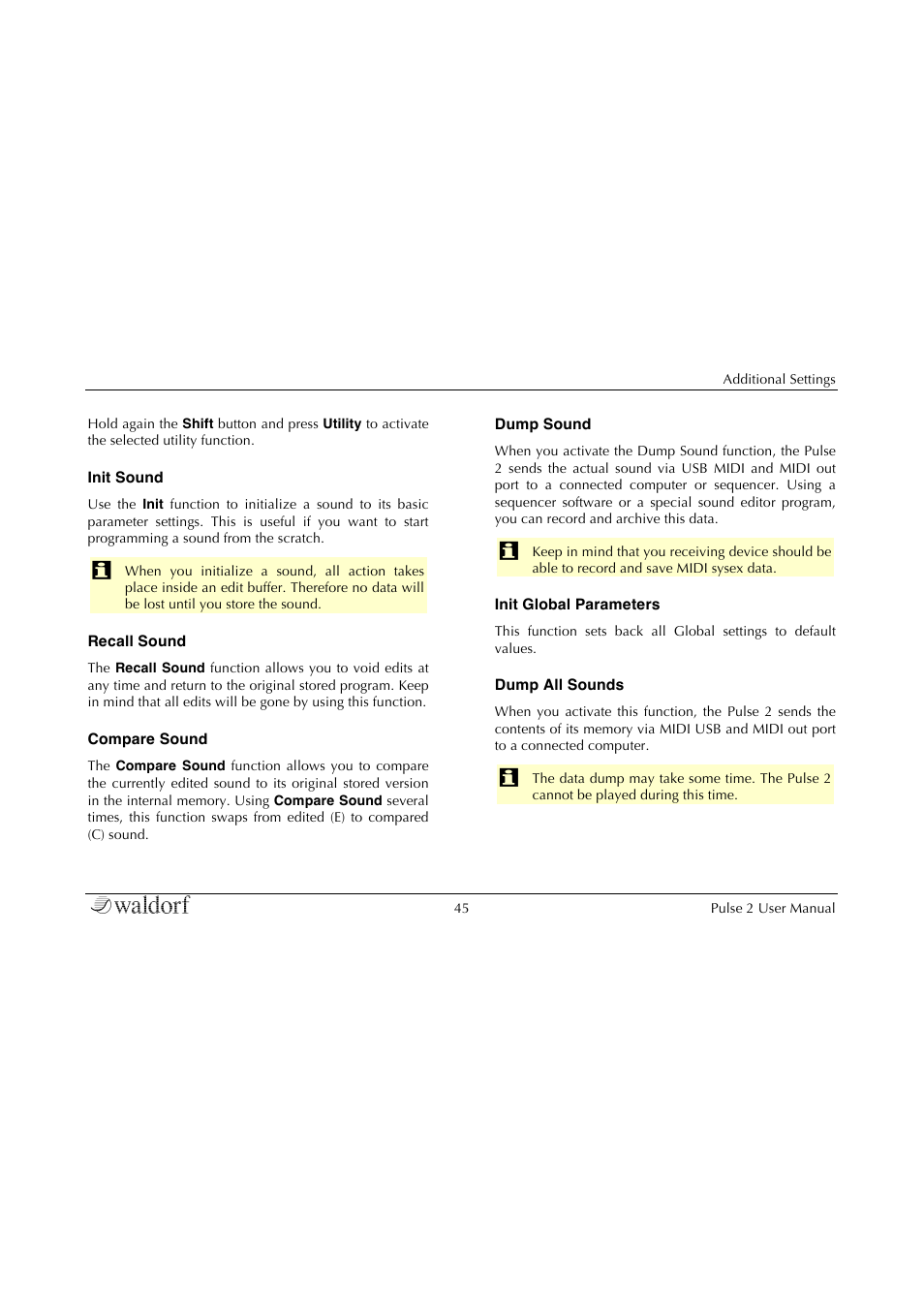 Waldorf Pulse 2 User Manual | Page 45 / 73