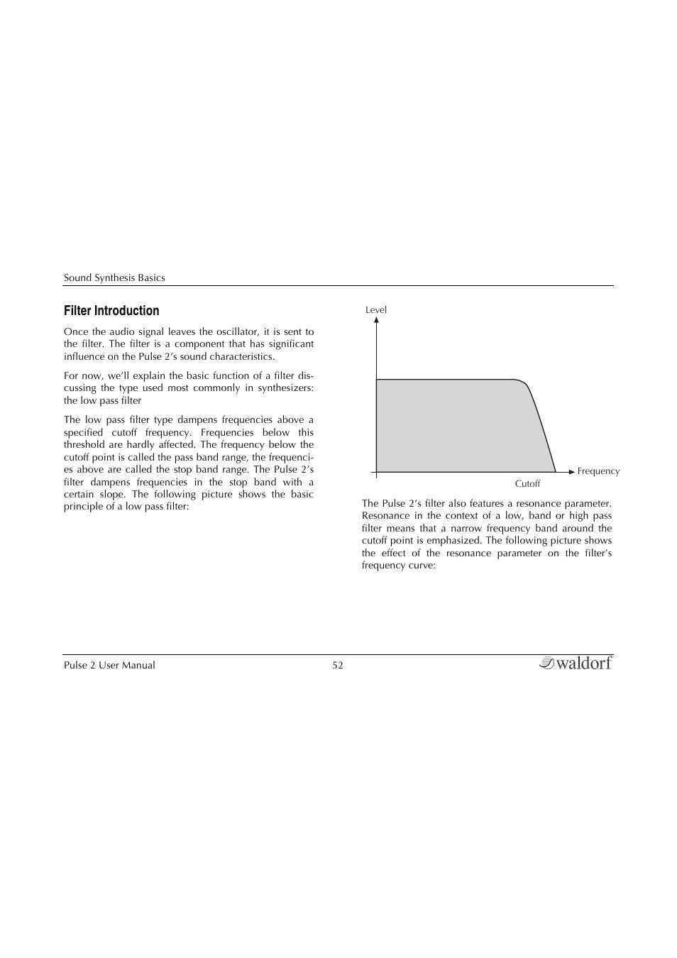 Filter introduction | Waldorf Pulse 2 User Manual | Page 52 / 73