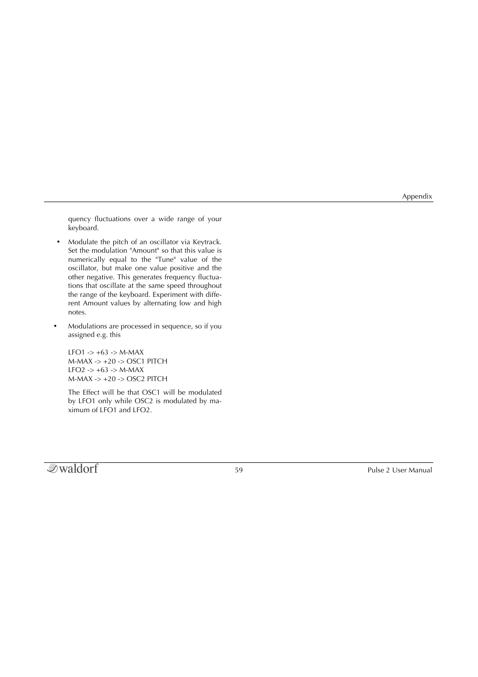 Waldorf Pulse 2 User Manual | Page 59 / 73