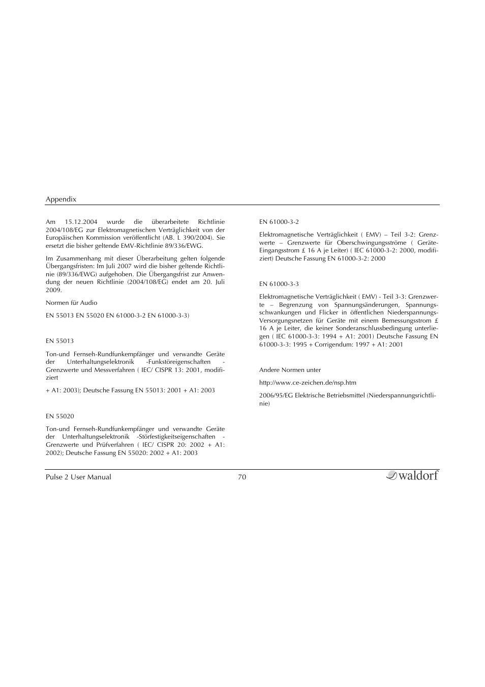 Waldorf Pulse 2 User Manual | Page 70 / 73
