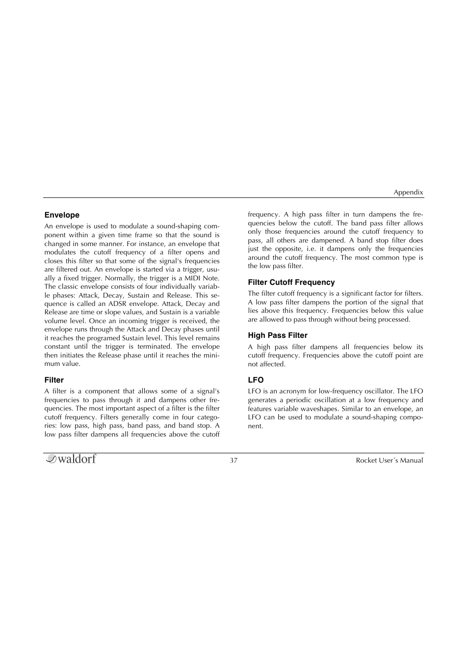 Waldorf Rocket User Manual | Page 37 / 45