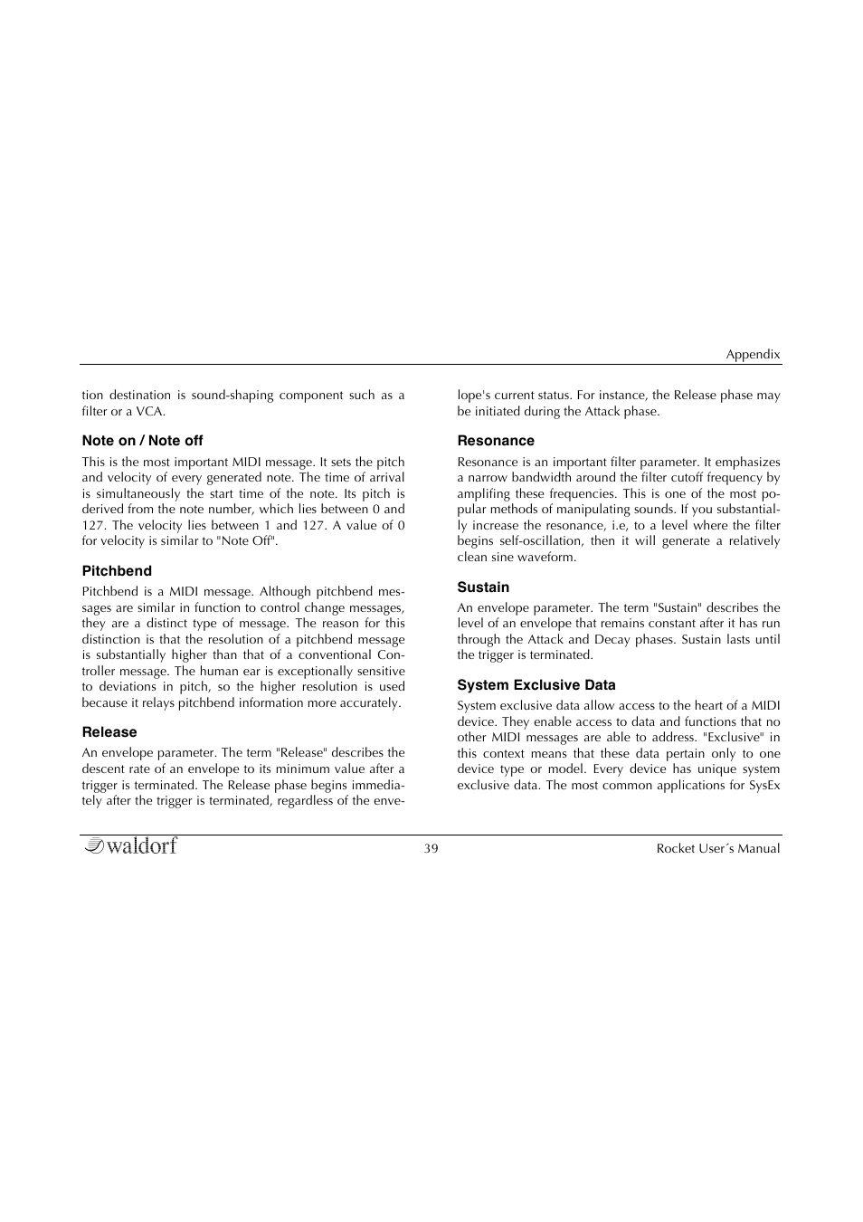 Waldorf Rocket User Manual | Page 39 / 45