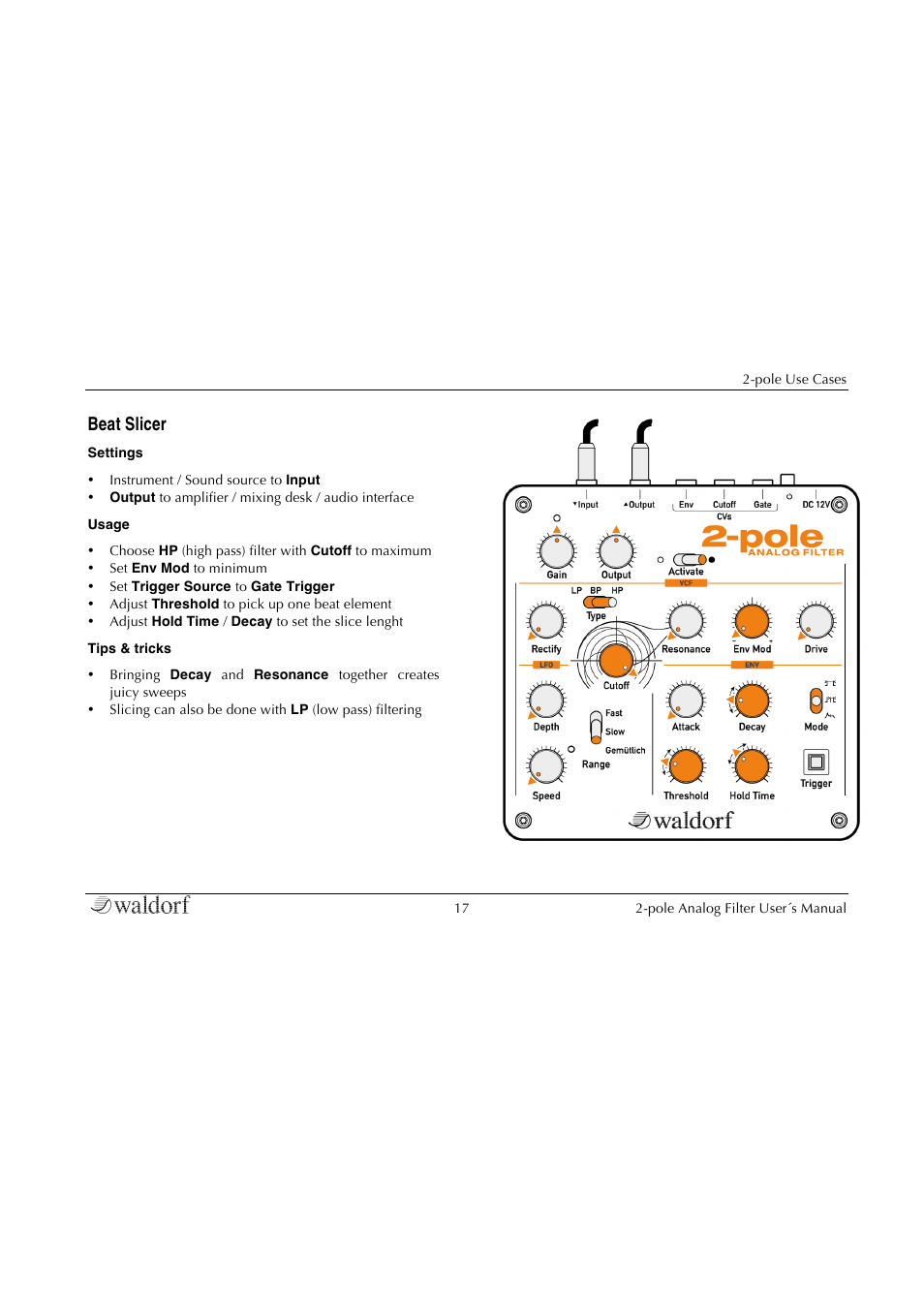 Beat slicer | Waldorf 2-Pole User Manual | Page 17 / 36