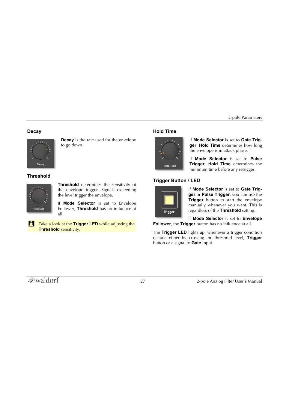 Waldorf 2-Pole User Manual | Page 27 / 36