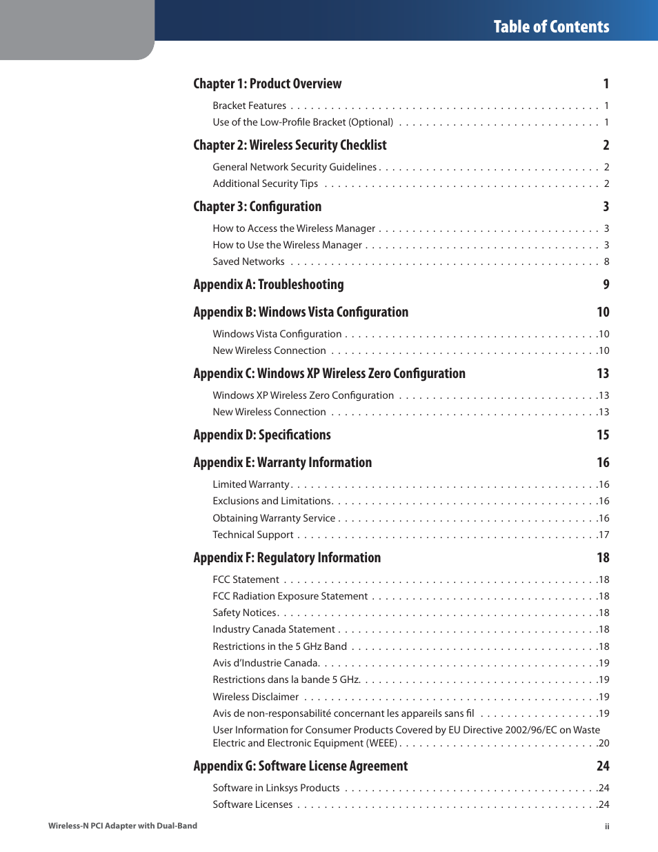 Cisco LINKSYS WMP600N User Manual | Page 3 / 37