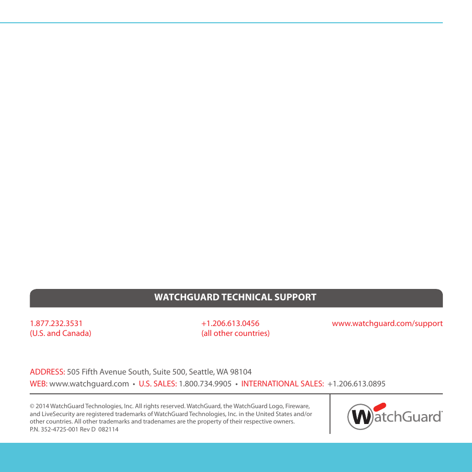 WatchGuard T10-W User Manual | Page 37 / 37