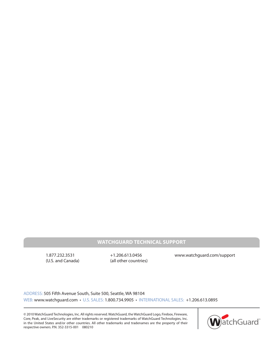 WatchGuard 2 Series XTM 21-23 User Manual | Page 11 / 11