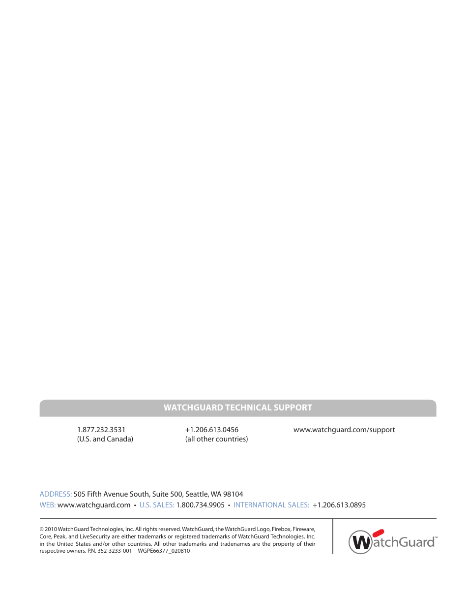 WatchGuard XTM 1050 User Manual | Page 11 / 11