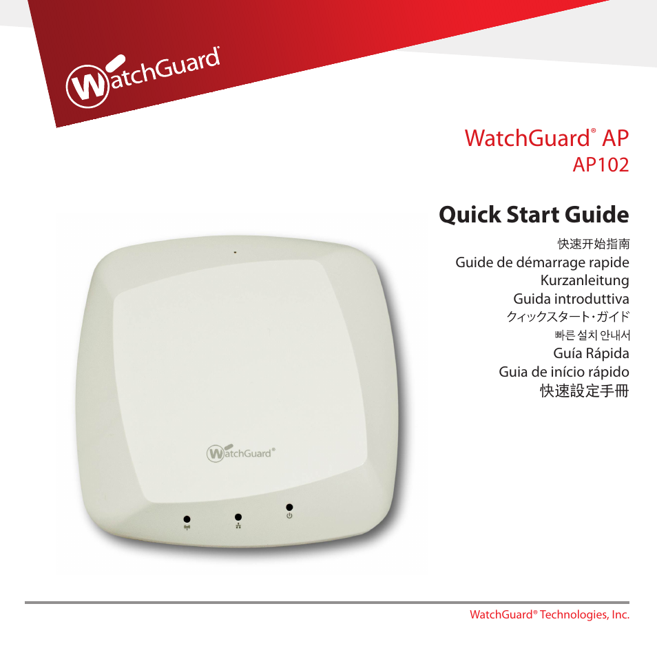 WatchGuard AP102 User Manual | 34 pages