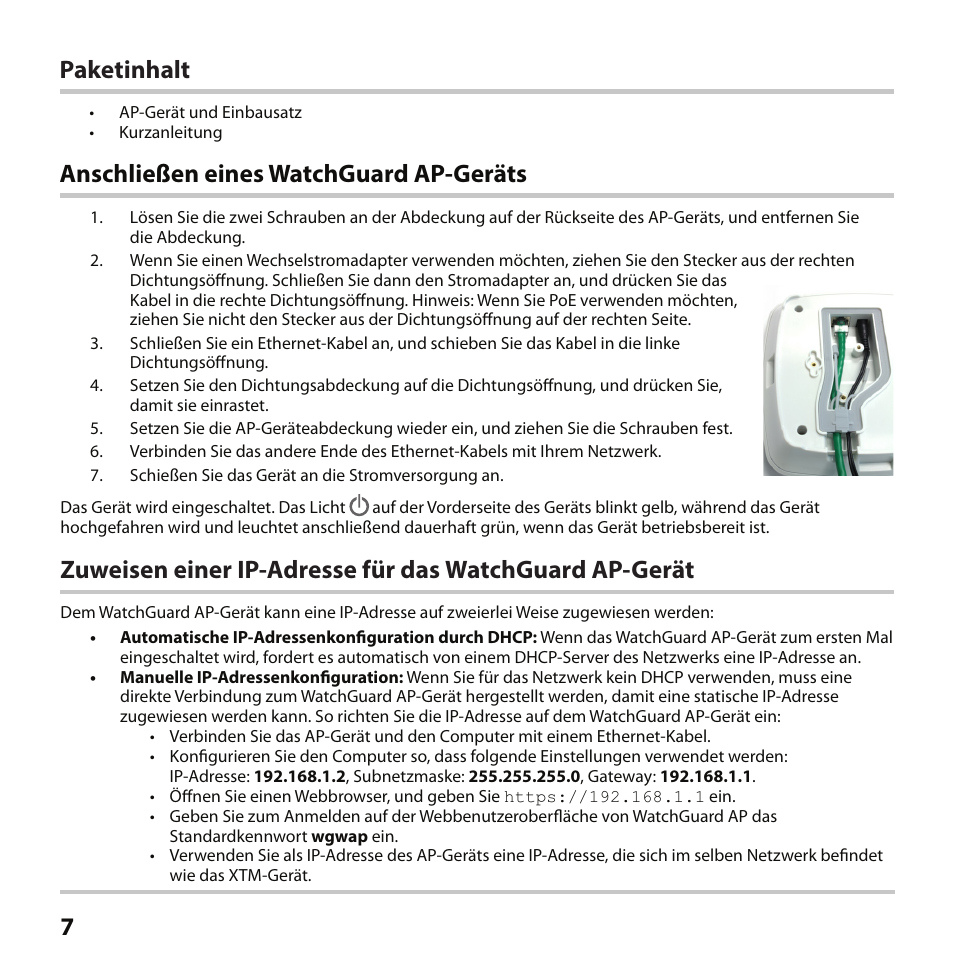 WatchGuard AP102 User Manual | Page 8 / 34