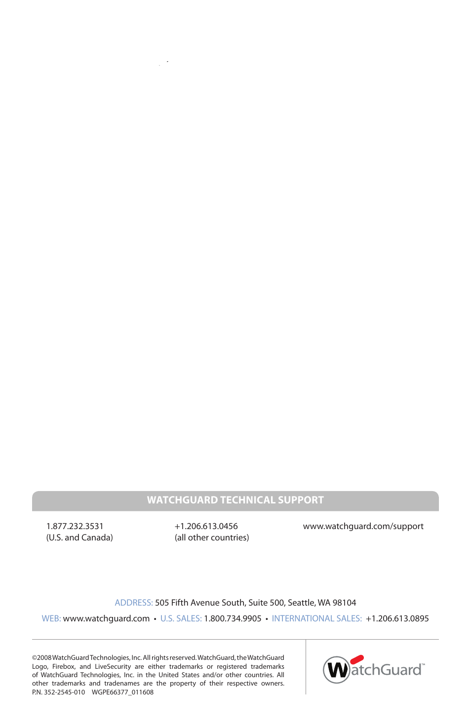 WatchGuard Firebox X Edge e-Series User Manual | Page 10 / 10