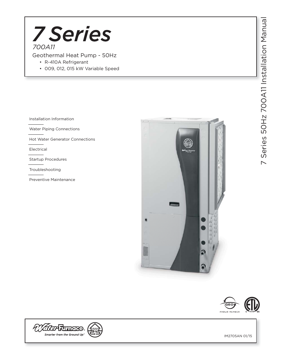WaterFurnace 7 Series User Manual | 48 pages