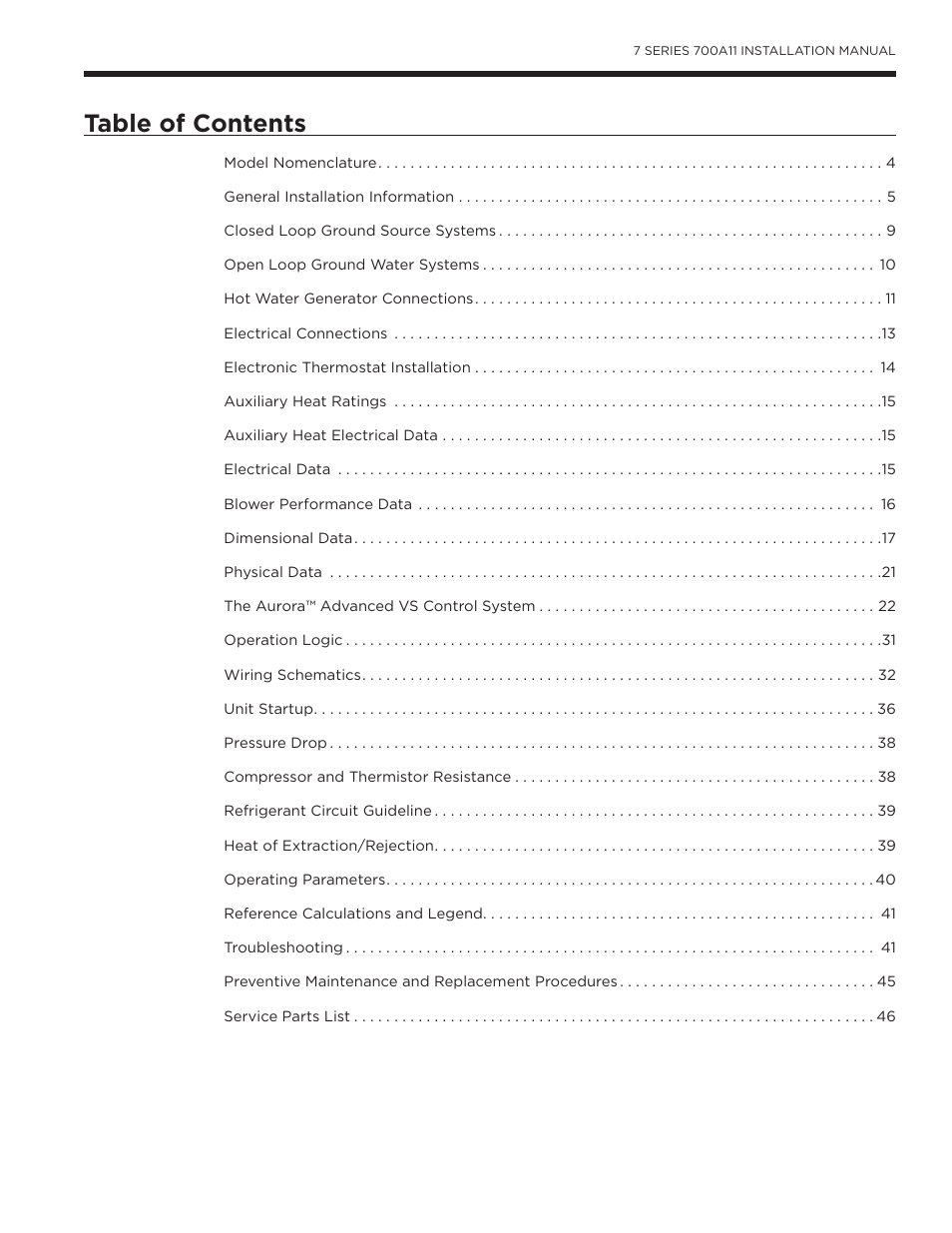 WaterFurnace 7 Series User Manual | Page 3 / 48