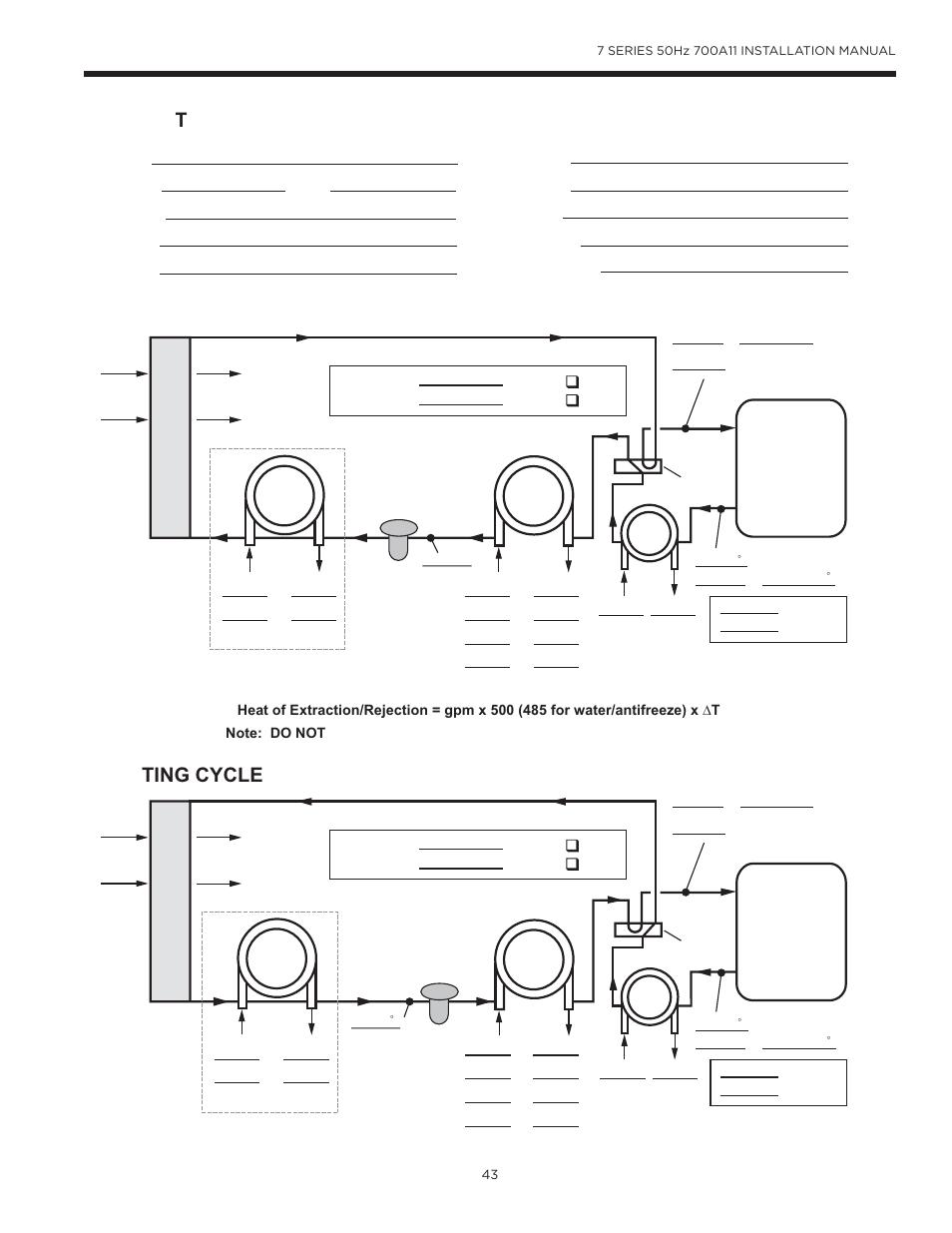 Cooling cycle analysis, Hea 7,1*&<&/( analysis, Startup/ 7roubleshooting form | WaterFurnace 7 Series User Manual | Page 43 / 48