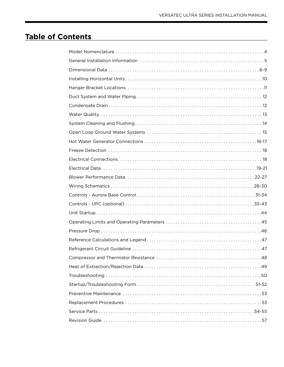 WaterFurnace Versatec Ultra User Manual | Page 3 / 60