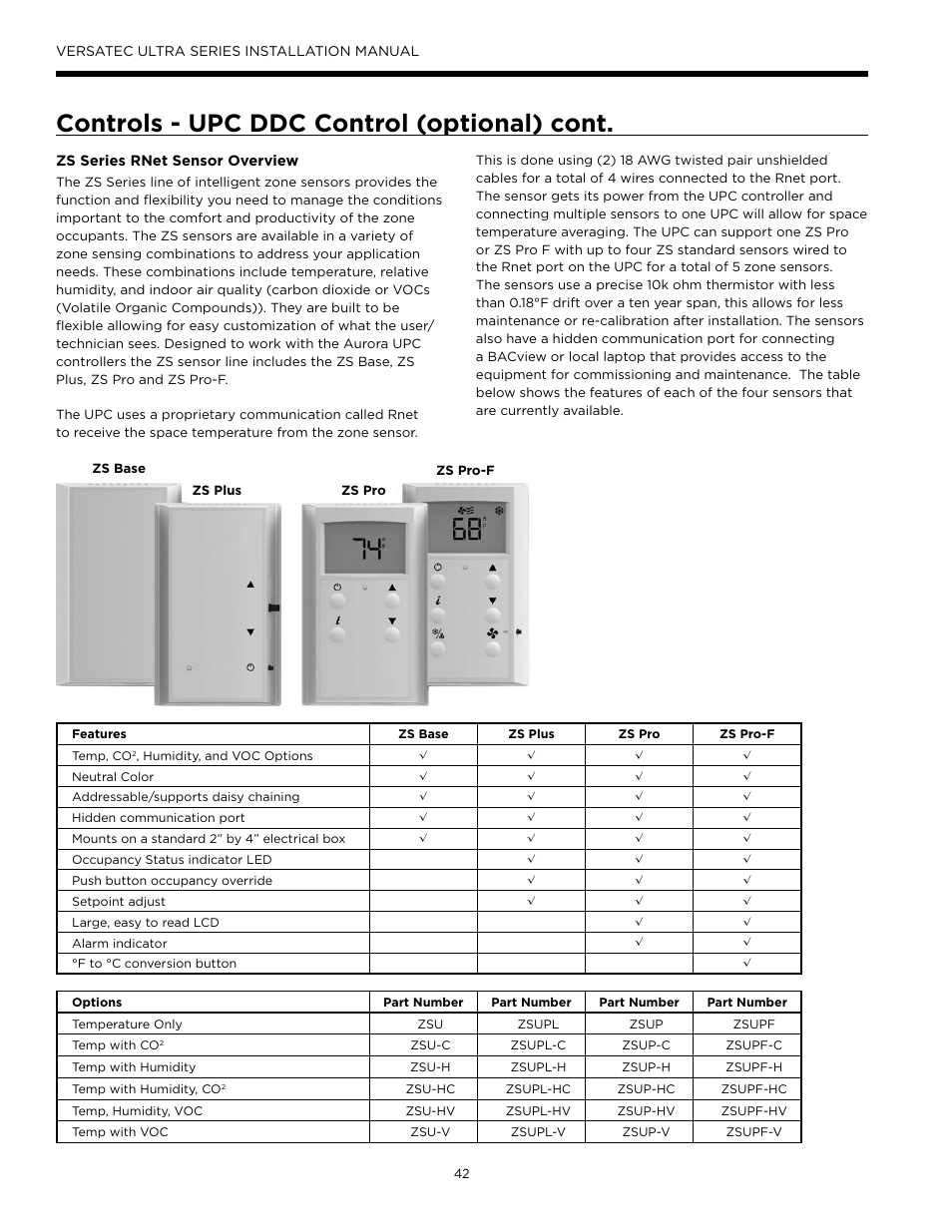 Controls - upc ddc control (optional) cont | WaterFurnace Versatec Ultra User Manual | Page 42 / 60