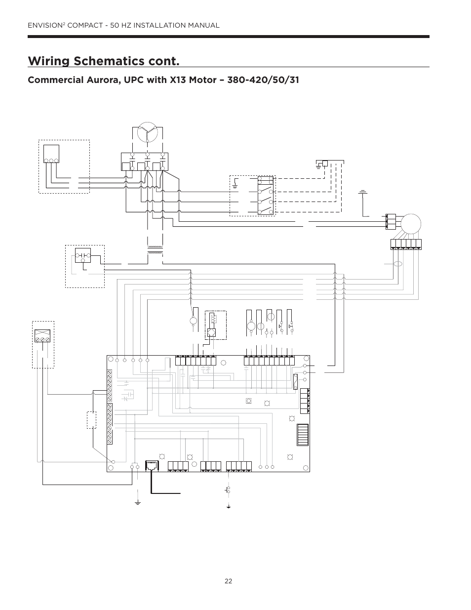 Wiring schematics cont, Envision, Compact - 50 hz installation manual | Aurora base control (abc) | WaterFurnace Envision2 User Manual | Page 22 / 54