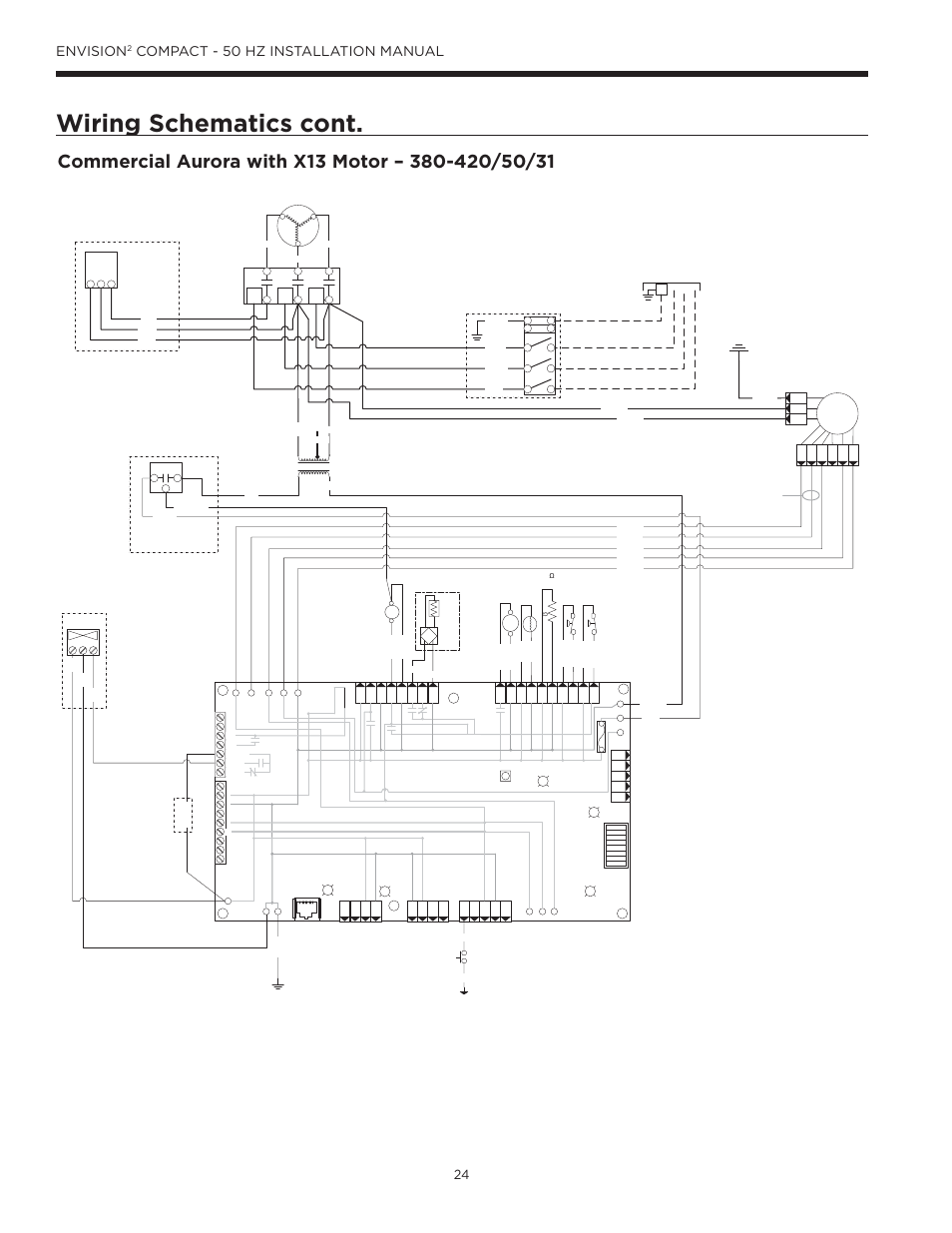 Wiring schematics cont, Envision, Compact - 50 hz installation manual | Aurora base control (abc) | WaterFurnace Envision2 User Manual | Page 24 / 54