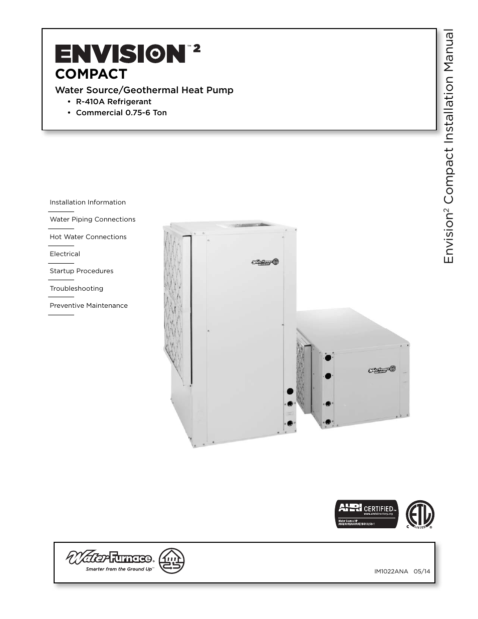 WaterFurnace Envision2 User Manual | 60 pages