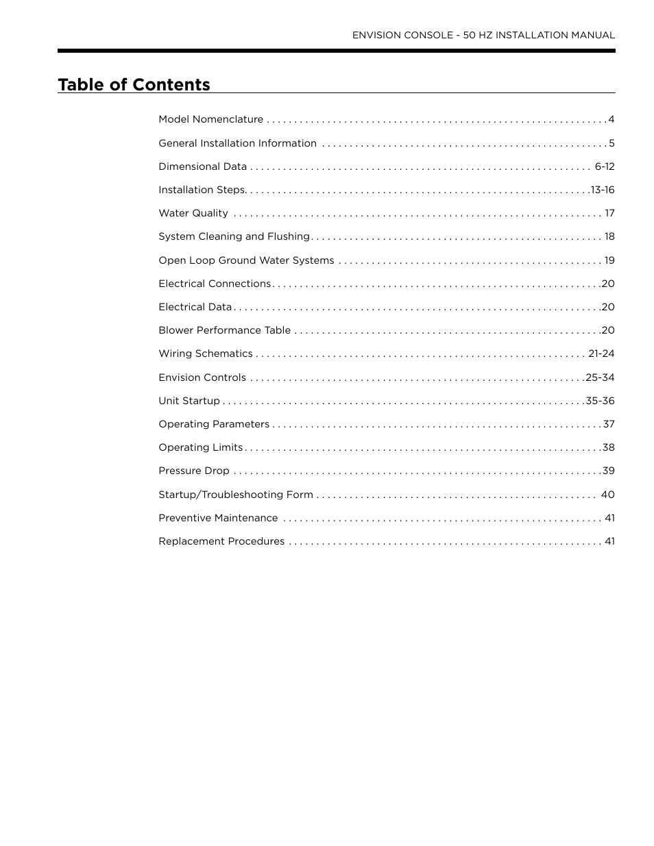 WaterFurnace Envisio Series Console User Manual | Page 3 / 44