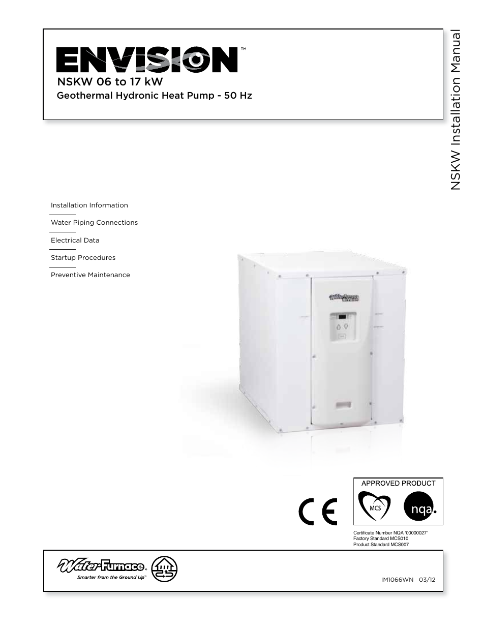 WaterFurnace Envision Hydronic User Manual | 48 pages