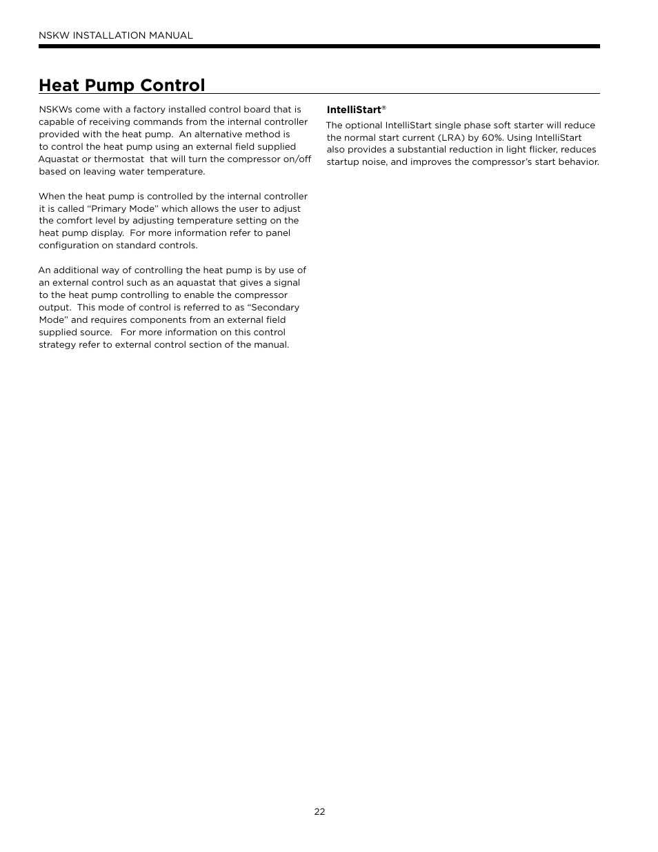 Heat pump control | WaterFurnace Envision Hydronic User Manual | Page 22 / 48