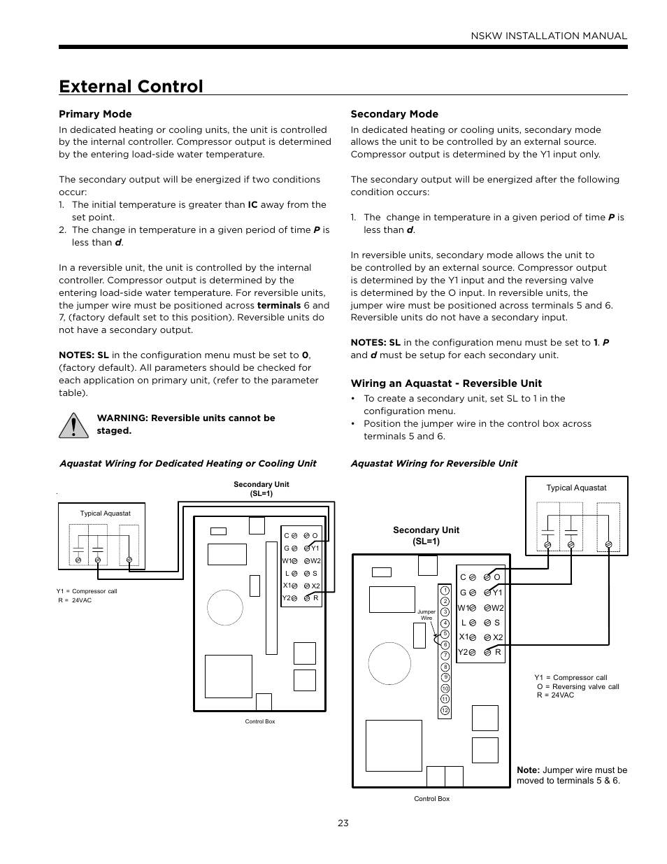 External control | WaterFurnace Envision Hydronic User Manual | Page 23 / 48