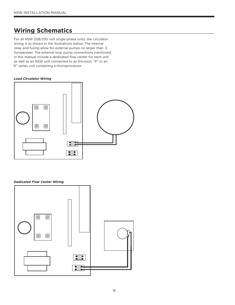 Wiring schematics, Control box load circulator pump | WaterFurnace Envision Hydronic (NSW) User Manual | Page 16 / 52