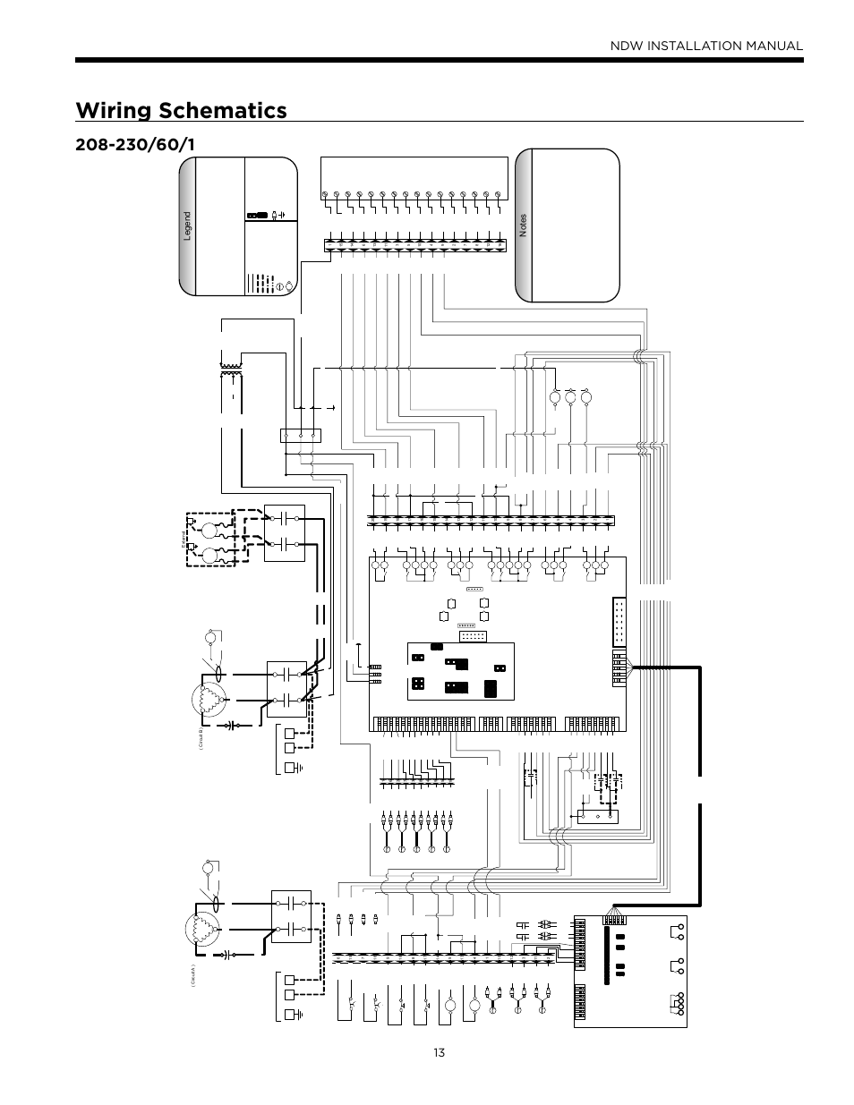 Wiring schematics, Ndw installation manual, Legend | WaterFurnace Envision Hydronic (NDW) User Manual | Page 13 / 36