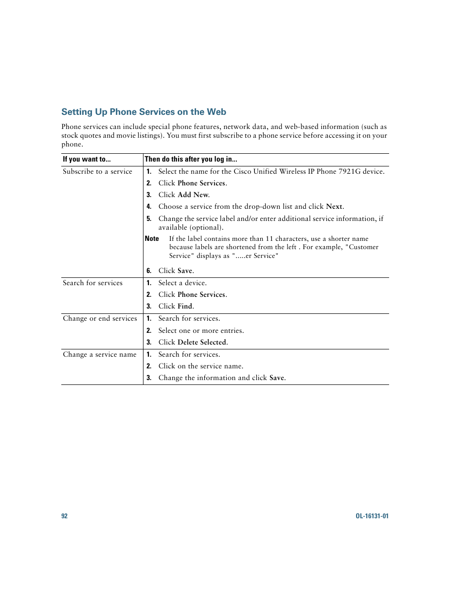 Setting up phone services on the web, For sys | Cisco Cisco Unified Wireless IP Phone 7921G User Manual | Page 100 / 124