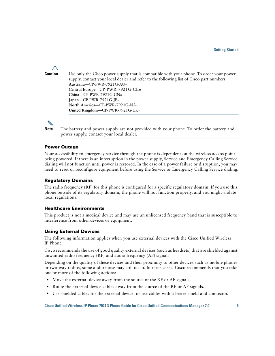 Cisco Cisco Unified Wireless IP Phone 7921G User Manual | Page 13 / 124