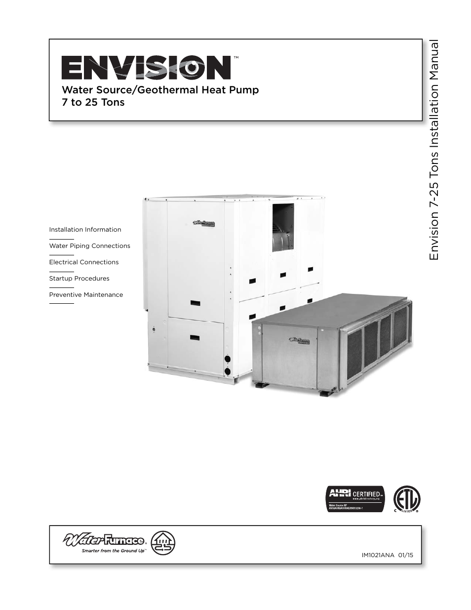 WaterFurnace Envision (XL) User Manual | 43 pages