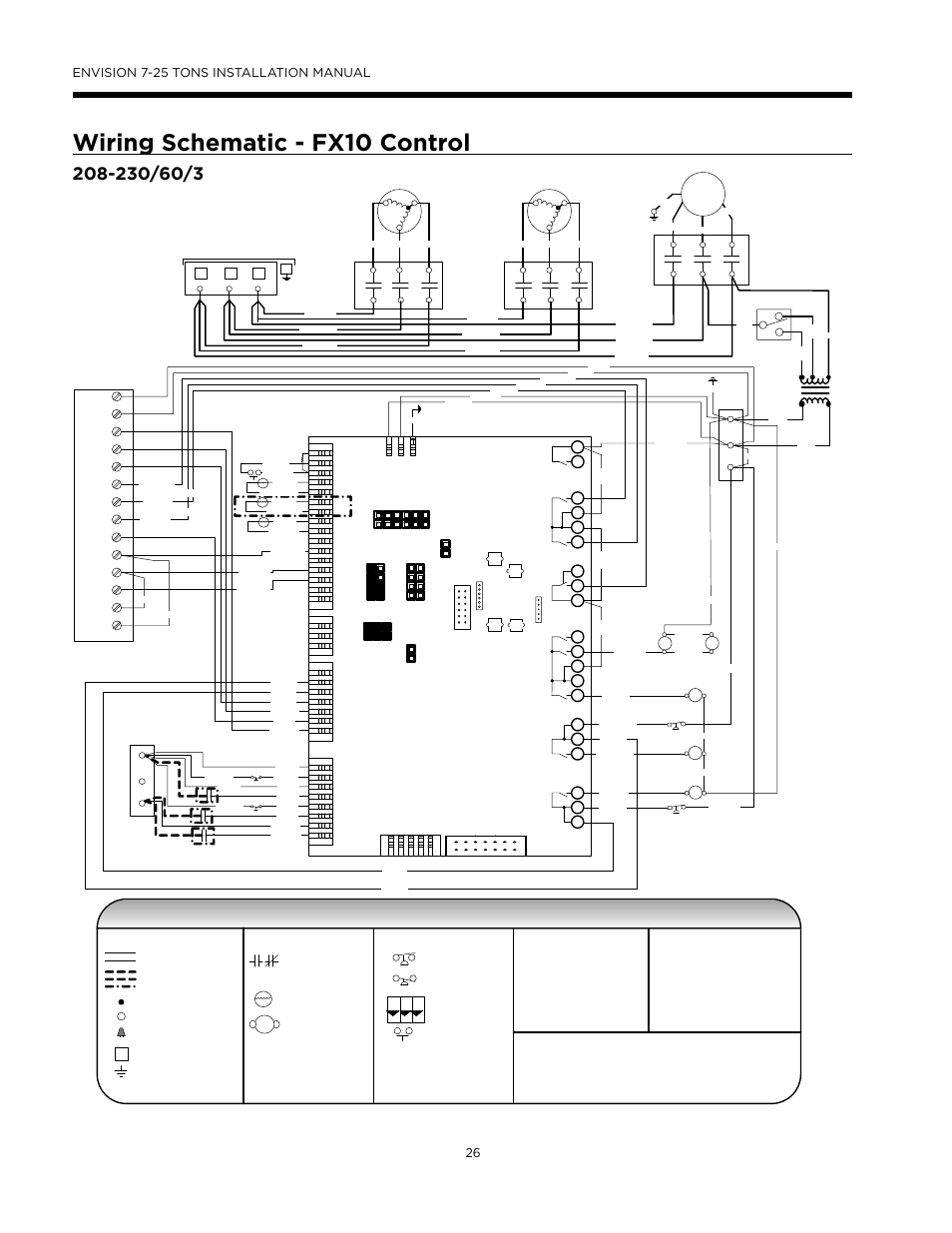 Wiring schematic - fx10 control, Legend, Johnson fx-10 | WaterFurnace Envision (XL) User Manual | Page 25 / 43