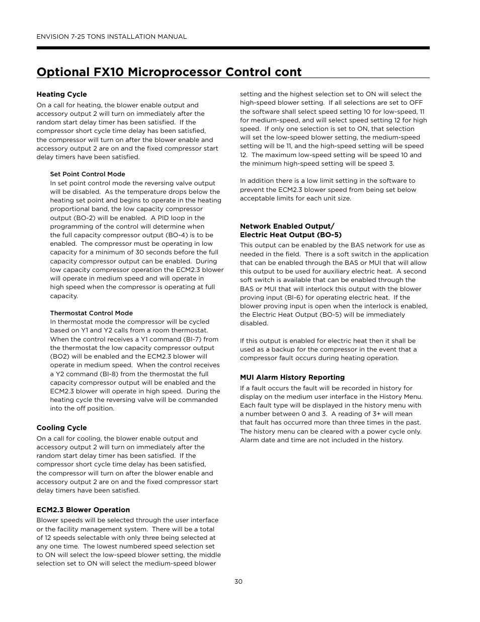 Optional fx10 microprocessor control cont | WaterFurnace Envision (XL) User Manual | Page 29 / 43