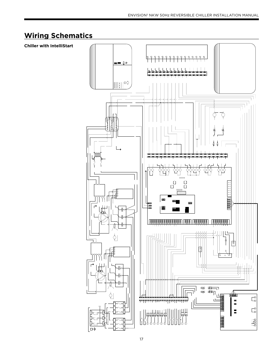 Wiring schematics, Chiller with intellistart, Envision | Nkw 50hz reversible chiller installation manual, Legend, Page 1 | WaterFurnace Series NXW User Manual | Page 17 / 42