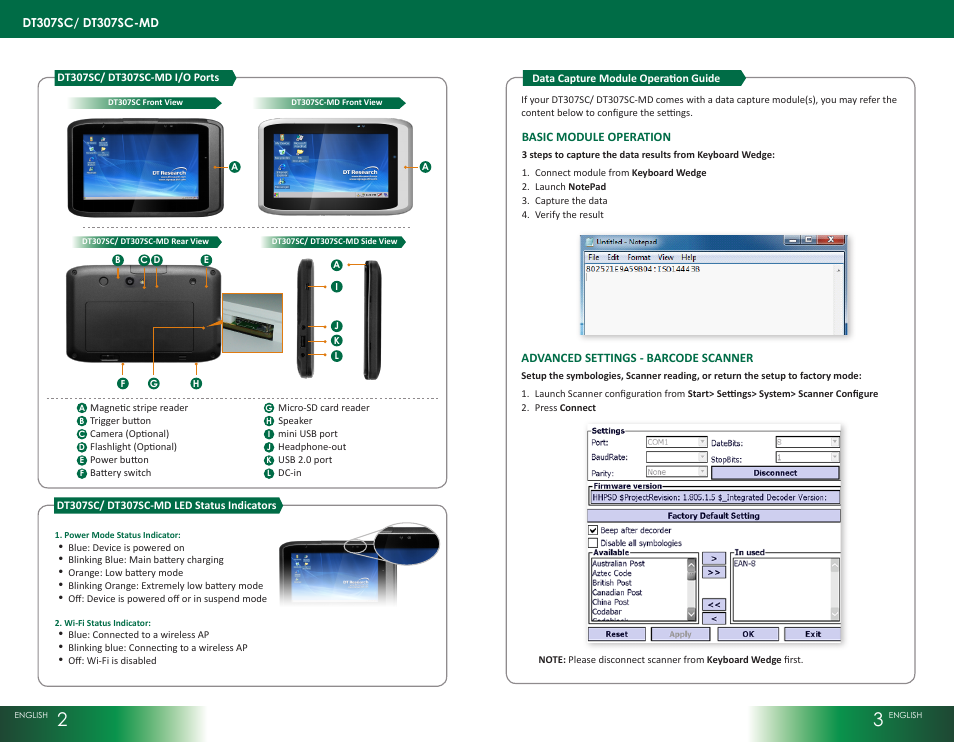 WebDT DT307SC User Manual | Page 2 / 2