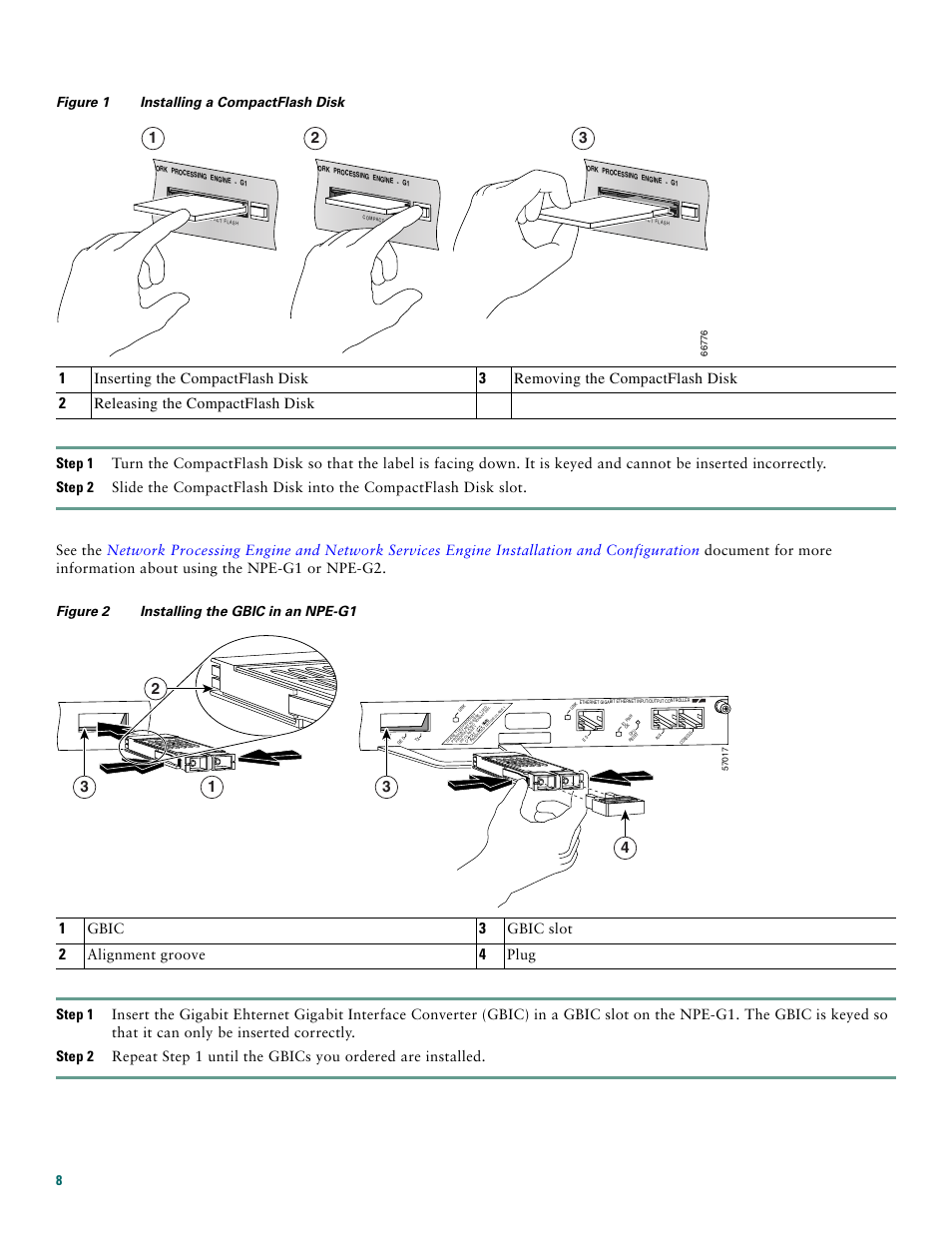 Gbic, Gbic slot, Alignment groove | Plug | Cisco 7200 VXR User Manual | Page 8 / 48