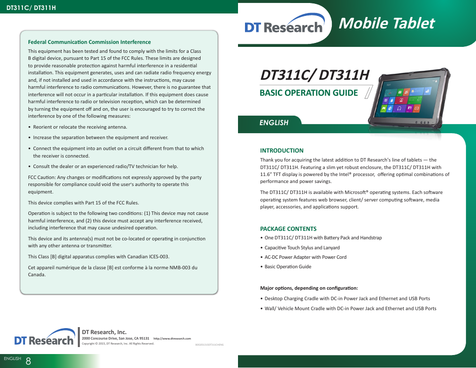 WebDT DT311C/ DT311H User Manual | 4 pages