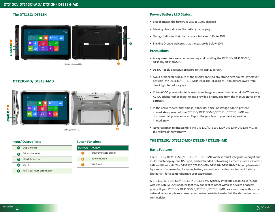 WebDT DT313C/ DT313H User Manual | Page 2 / 4