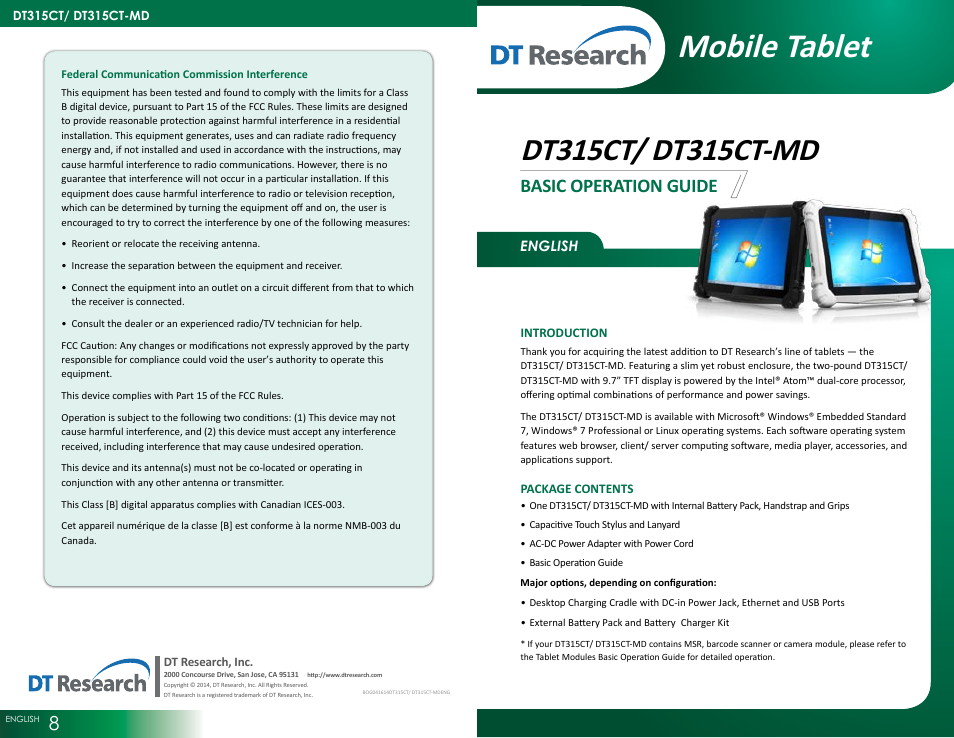 WebDT DT315CT User Manual | 4 pages