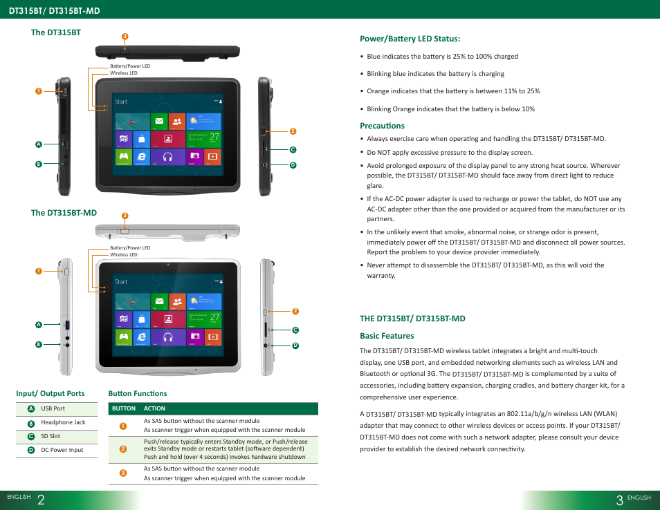 WebDT DT315BT User Manual | Page 2 / 4
