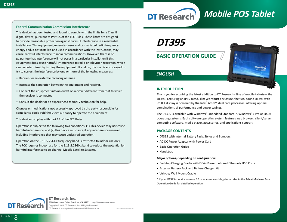 WebDT DT395 User Manual | 4 pages